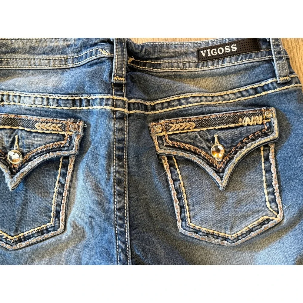 Vigoss Denim Capri Jeans New York Capris Cropped W32 L22 Classic 32 x 22 Cropped - Picture 5 of 13